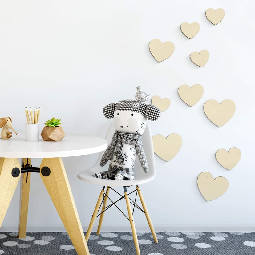 Decori in legno - Cuori Set (10-pz.)