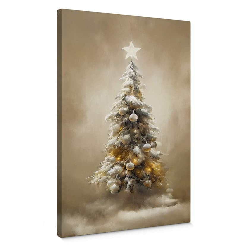 Stampa su tela Treechild- Golden Christmas Tree