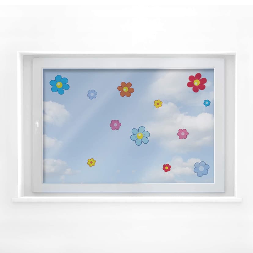 Adesivo per finestra - Set di fiorellini