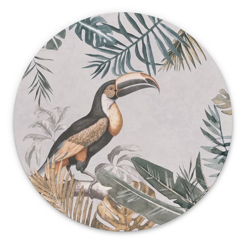 Cerchio a muro Foresta tropicale con tucano - Haase