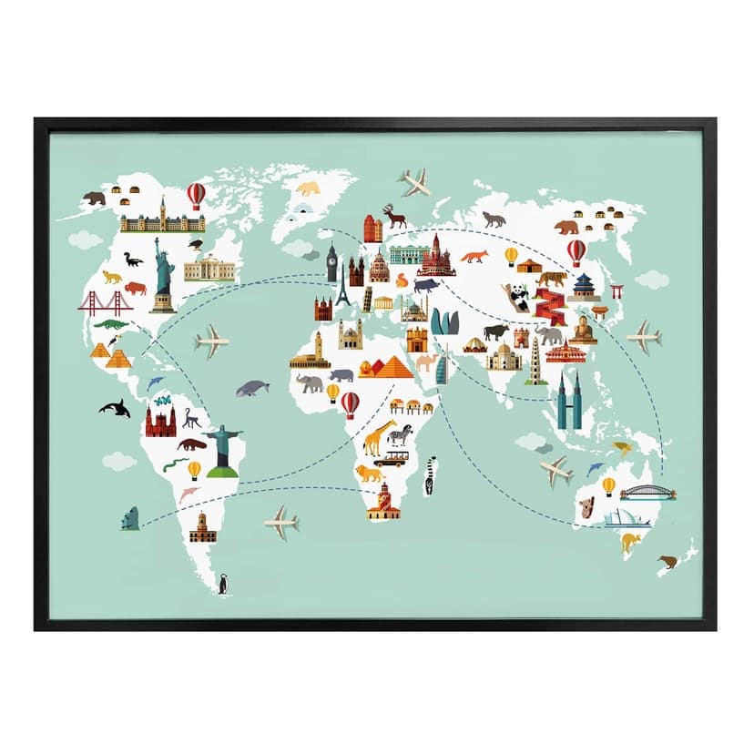 Poster Mappamondo - Travel the World