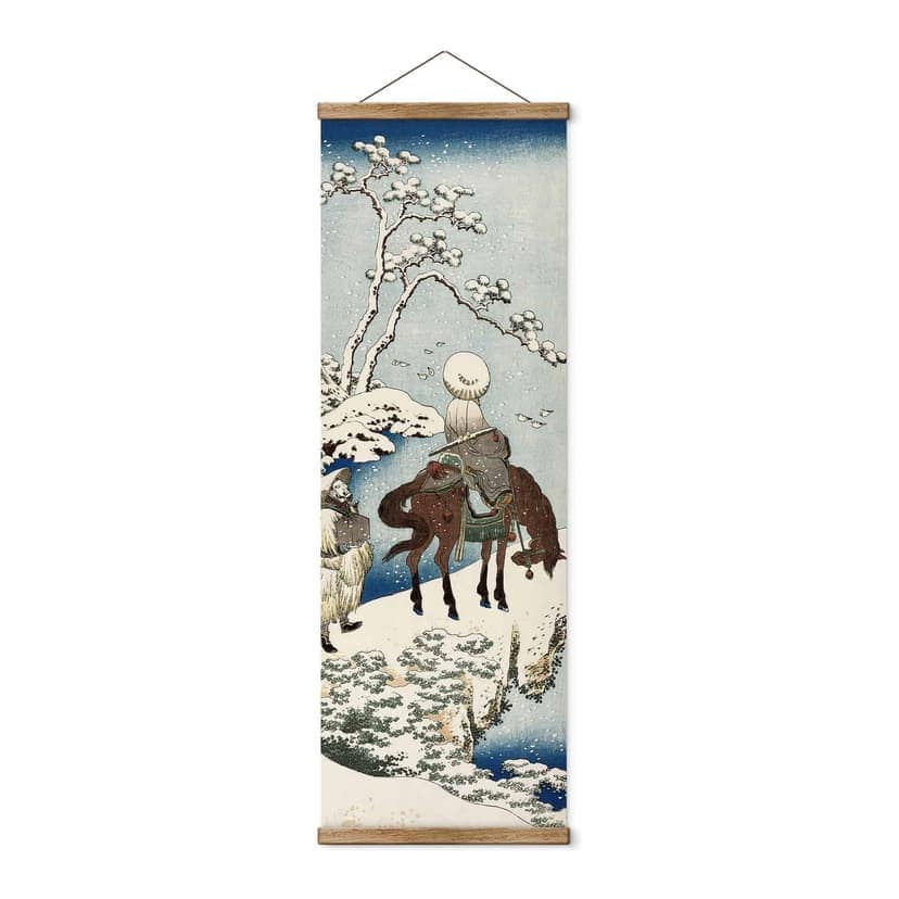 Stampe su tessuto Hokusai - Il poeta cinese Su Dongpo - Panorama