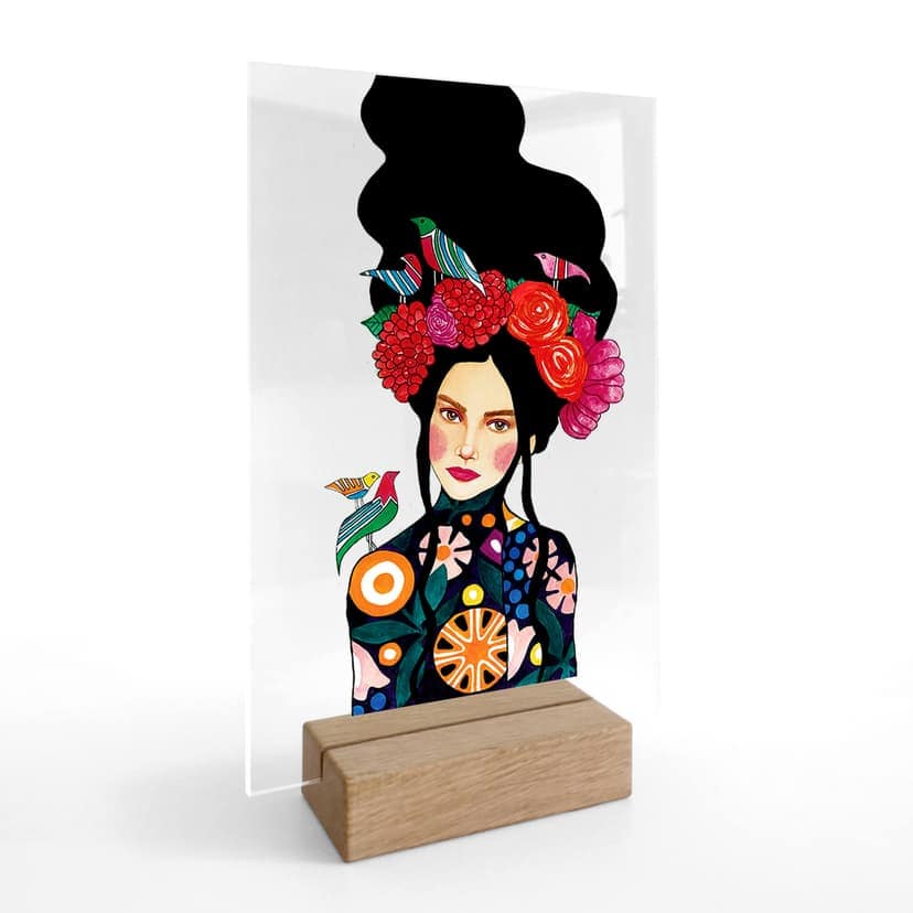 Decoro acrilico + supporto Hülya Segreto custodito
