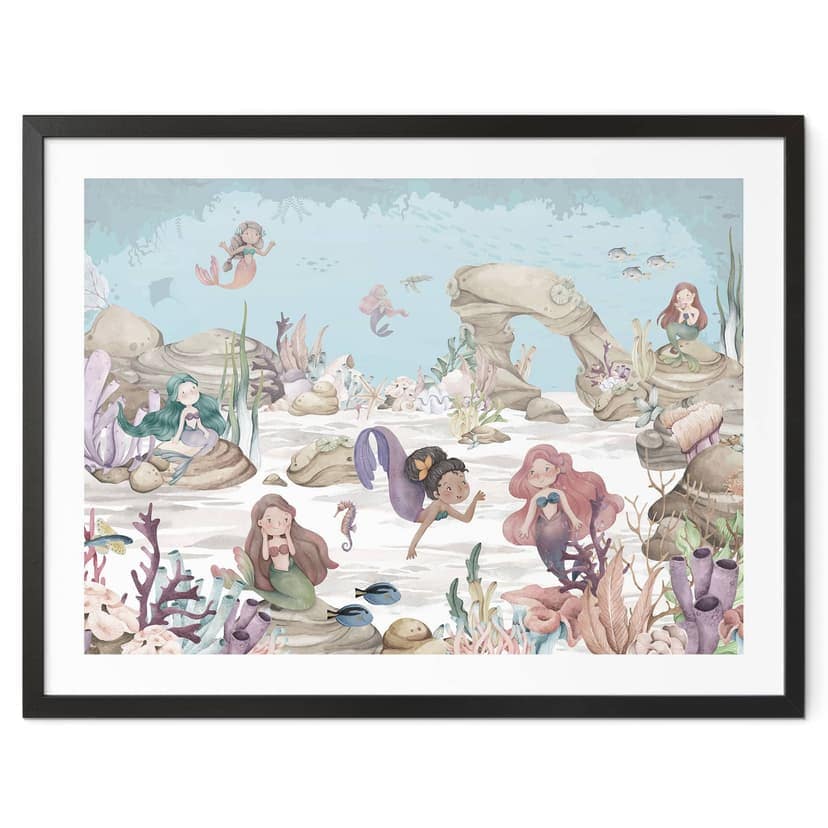 Poster Magico regno sottomarino delle sirene - Oliver Robins