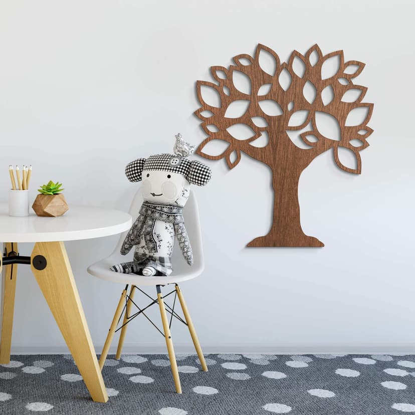 Decori in legno – Albero con foglie