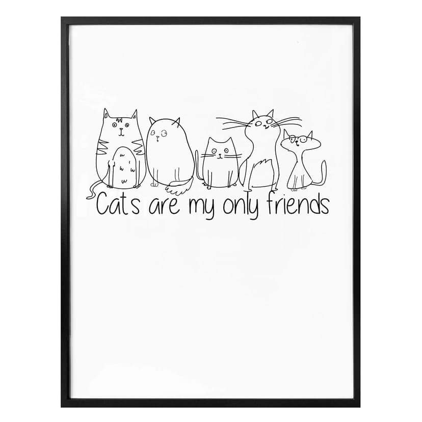 Poster - Cats are my only friends