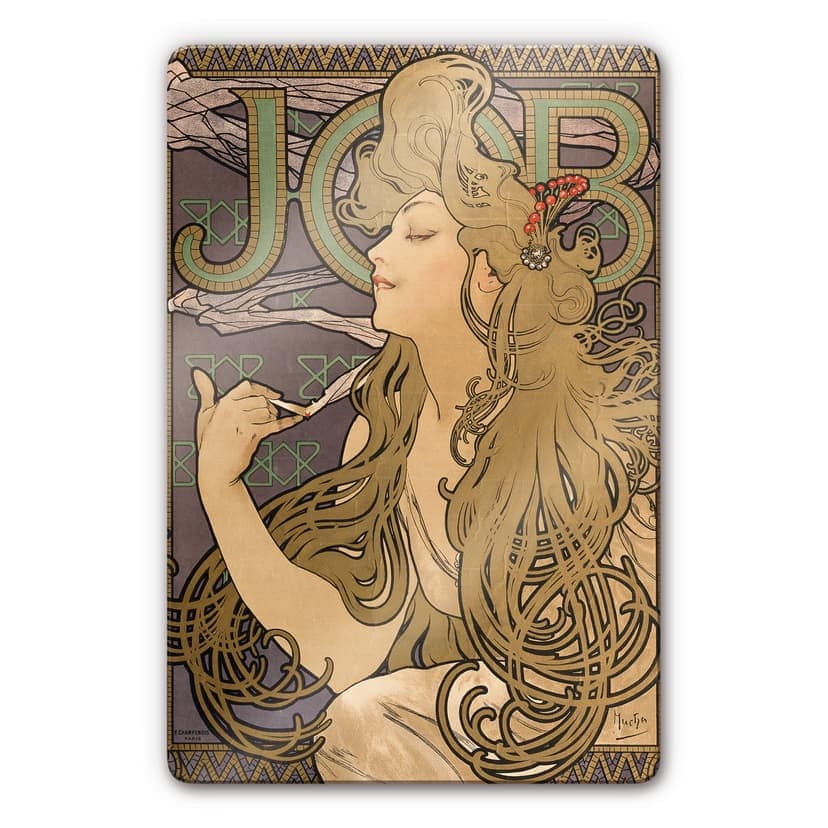 Stampa su vetro - Mucha - cartellone pubblicitario per Job
