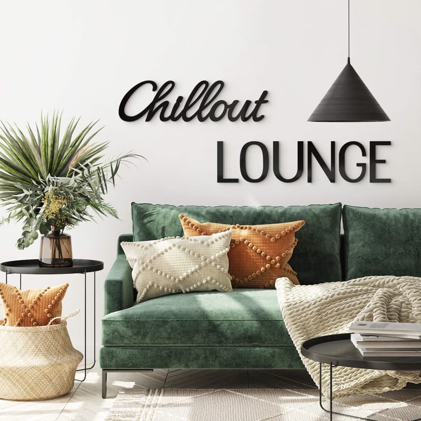 Schriftzug modern Chillout Lounge Dekobuchstaben aus Acrylglas