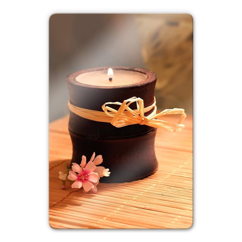 Glasbild Wellness Candle