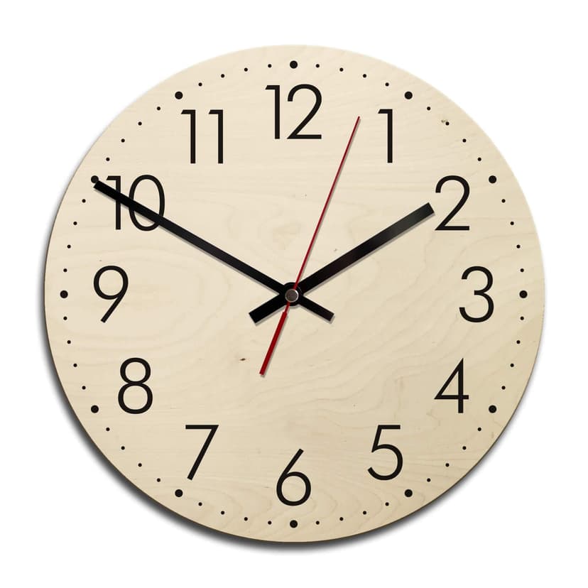 Orologio in legno - Moderno con minuti