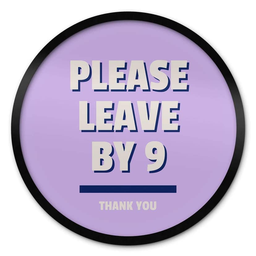 Poster Please leave by 9 - Fritsch