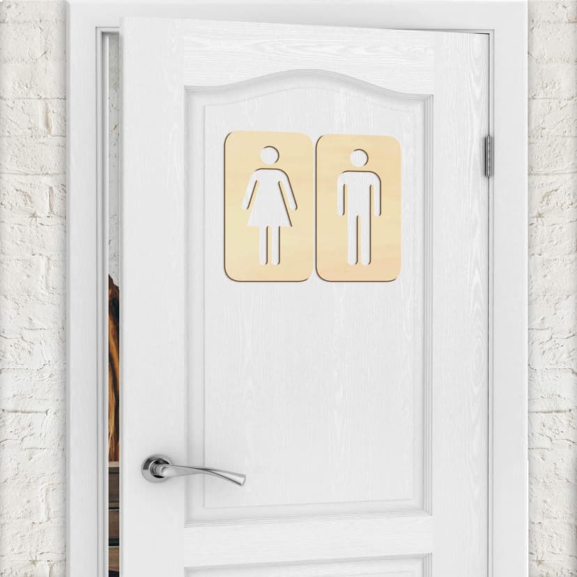 Decori in legno - Cartello bagno 01
