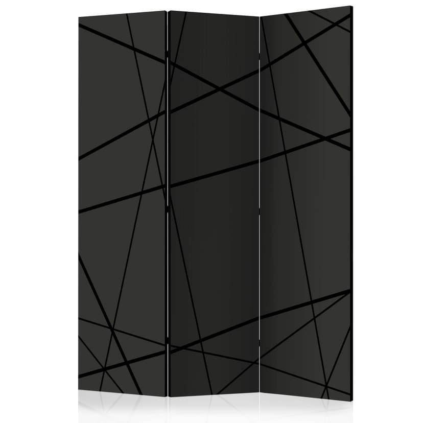 Divisorio per sala - Ragnatela scura, 3 pezzi