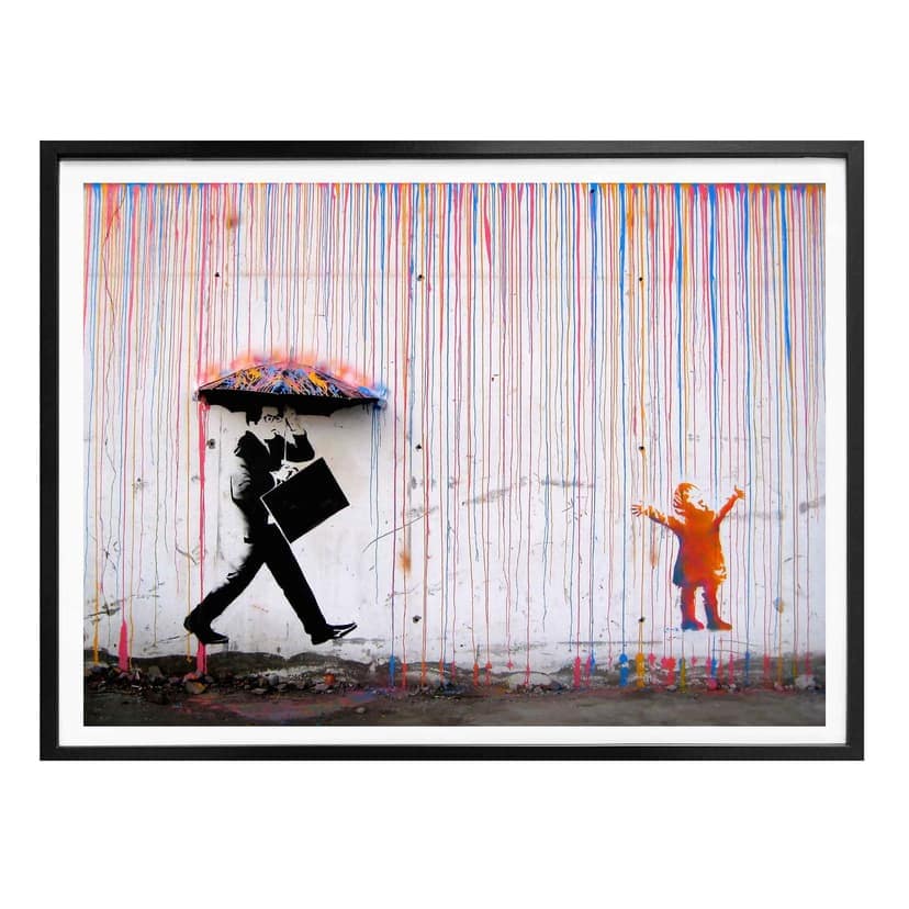 Poster Banksy - Pioggia colorata