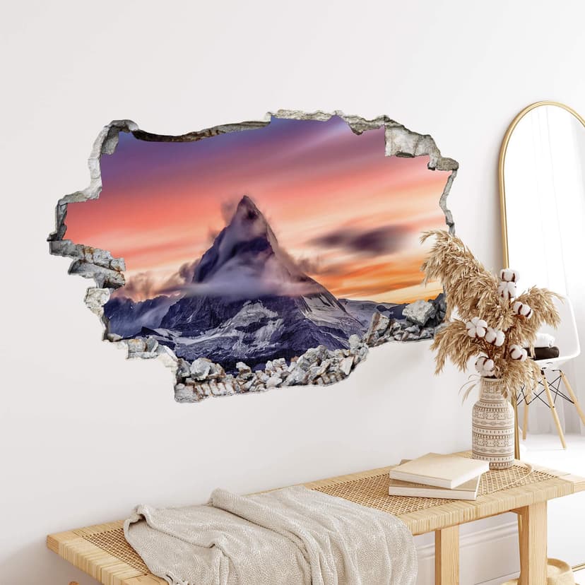 Adesivo 3D - Sulla cima della Montagna