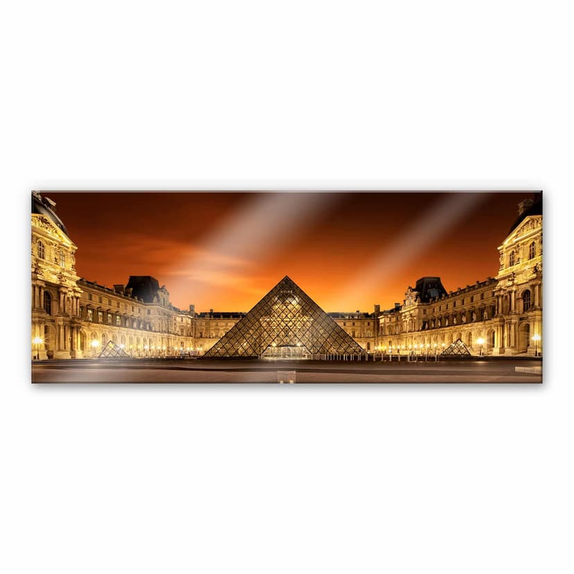 Stampa su vetro acrilico Kiciak - Il Louvre illuminato