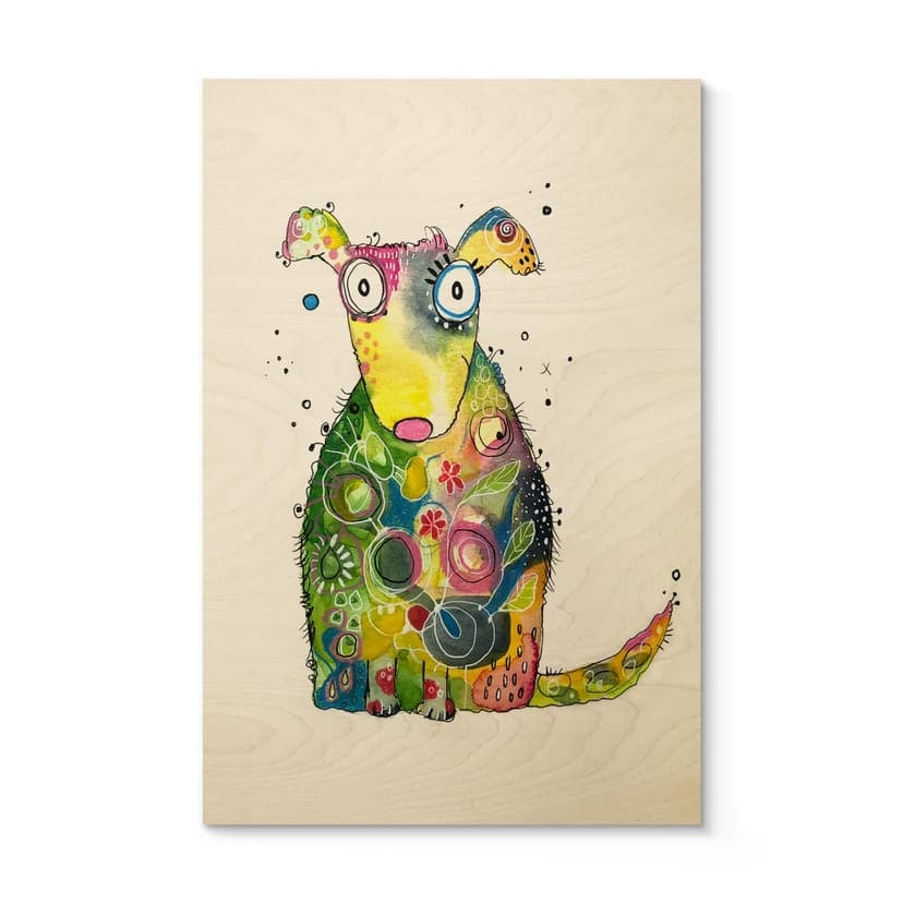 Stampa su legno Hagenmeyer - Cagnolino