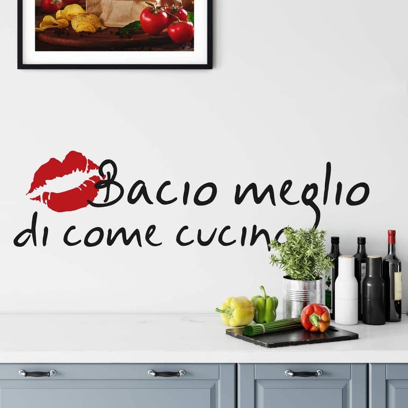 Adesivo murale Bacio meglio... (bicolore)