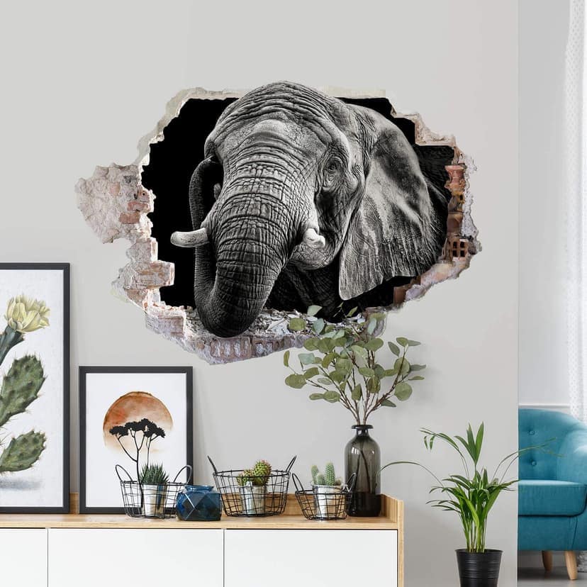 Adesivo murale 3D Meermann - Elefante