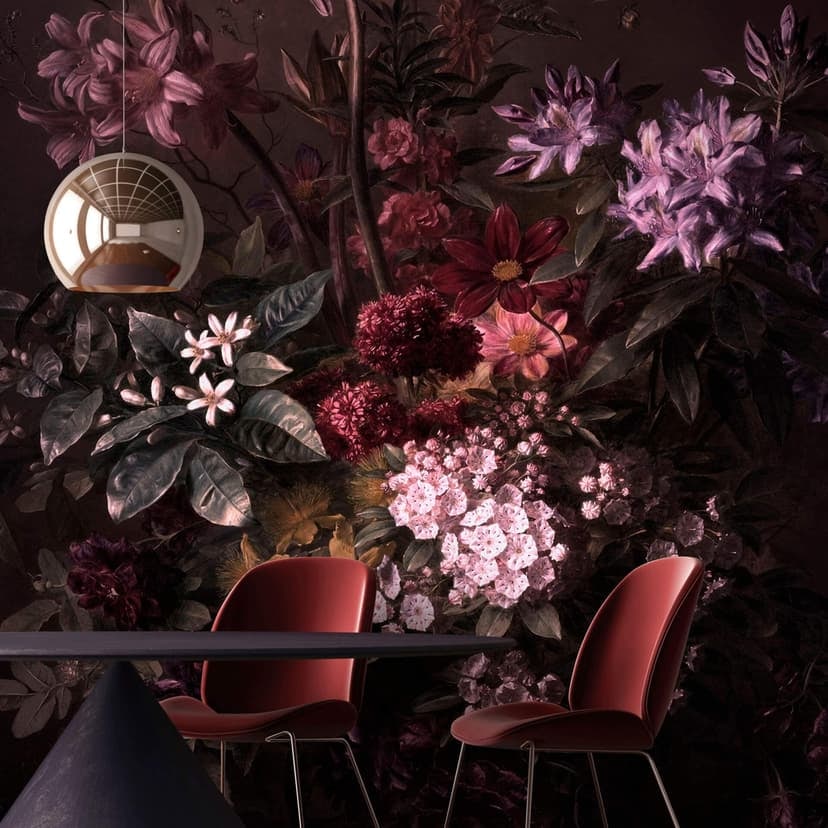 Livingwalls Fotomurale Walls by Patel bouquet noir 1