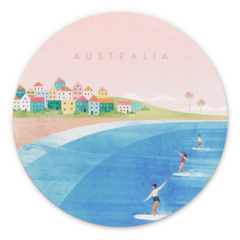 Decorazione murale in Dibond Surf sulla costa dell'Australia - Rivers