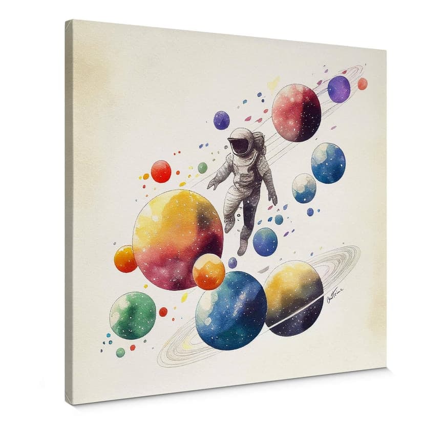 Stampa su tela Heine - Flying Astronaut