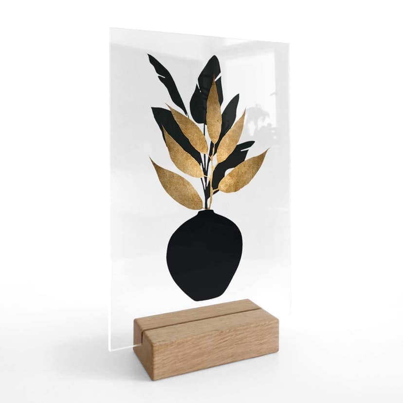 Decoro acrilico + supporto Kubistika - Bouquet