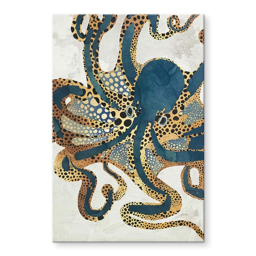 Stampa su vetro acrilico SpaceFrog Designs - Polpo d'oro