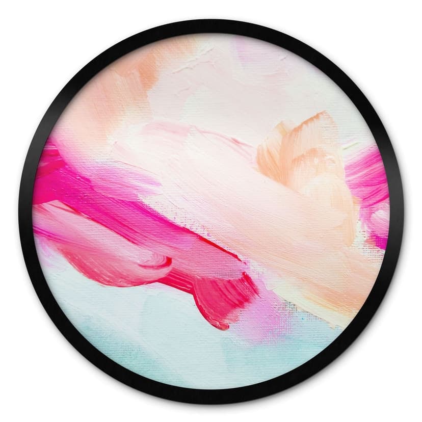 Poster Pennellate rosa e turchese - Haniff