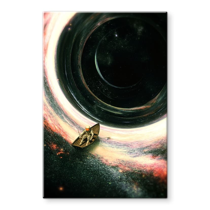 Stampa su vetro Astronauta in barca - Nicebleed