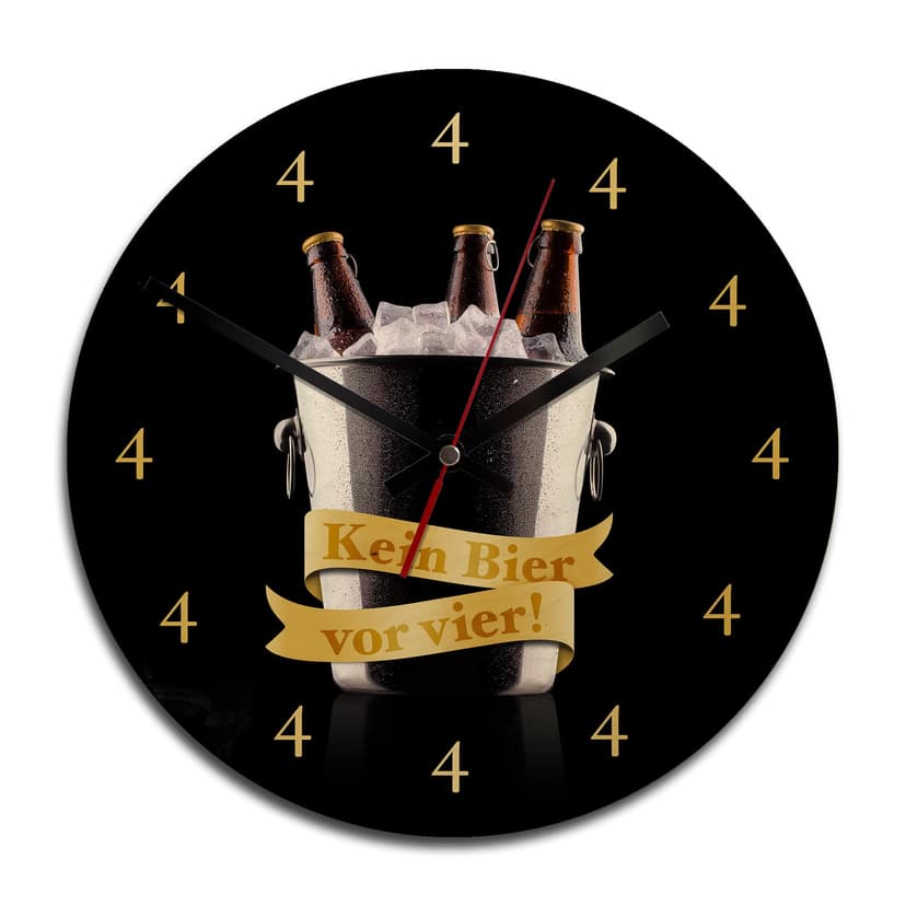 Orologio in legno - Kein Bier vor vier
