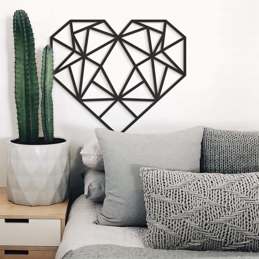 Decoro MDF - Cuore origami