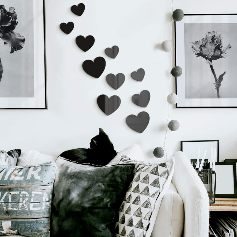 Decoro in acrilico Cuori Set (10-pz.)
