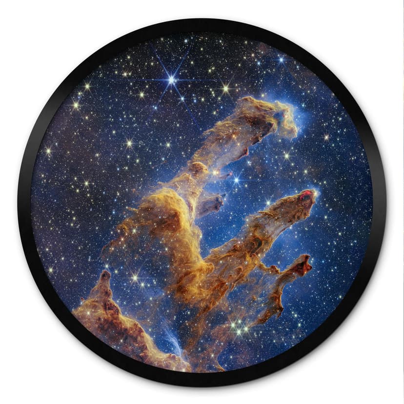 Poster James Webb Telescope - Pilastri della creazione - Rotondo