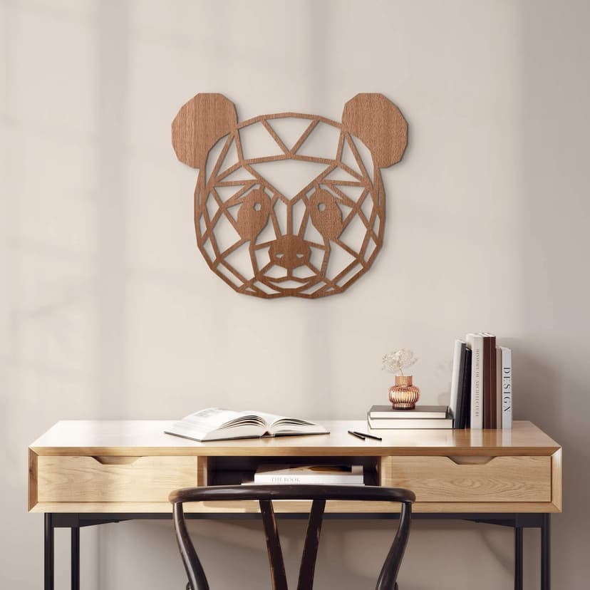Decoro in legno origami Panda