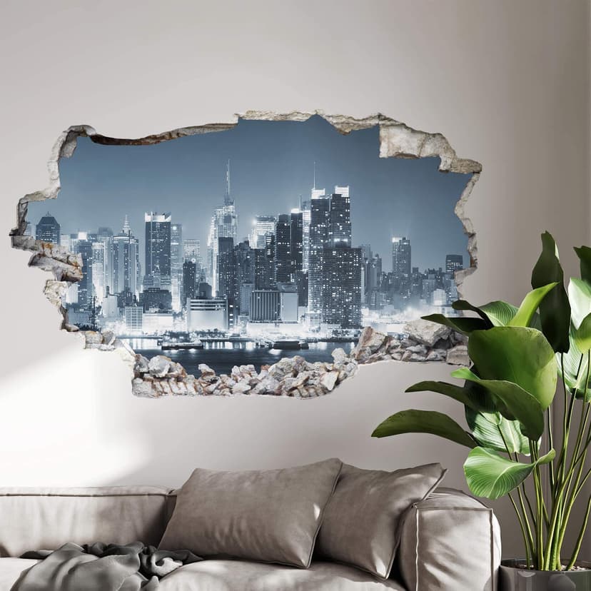 Adesivo 3D – New York di notte 01