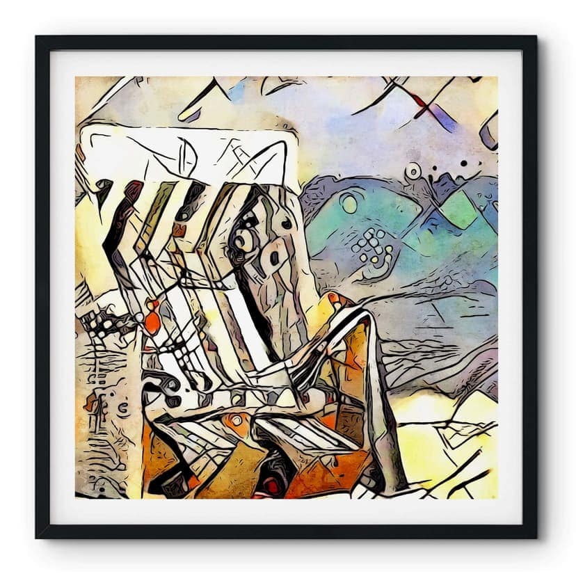 Poster Zamart - Kandinsky trifft Warnemünde - Quadratisch