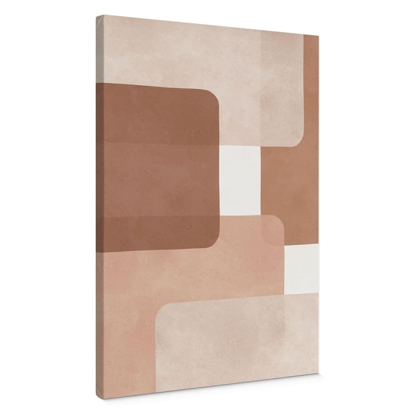 Stampe di astrazione boho in beige-marrone | moka - Costa