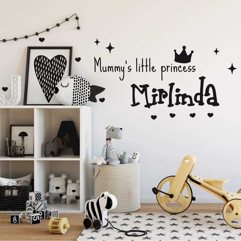 Adesivo murale - nome + Mummy's little princess