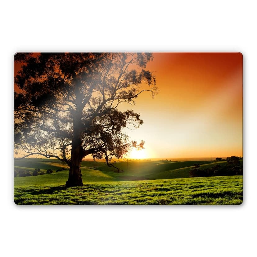 Stampa su vetro - Tramonto sulle colline