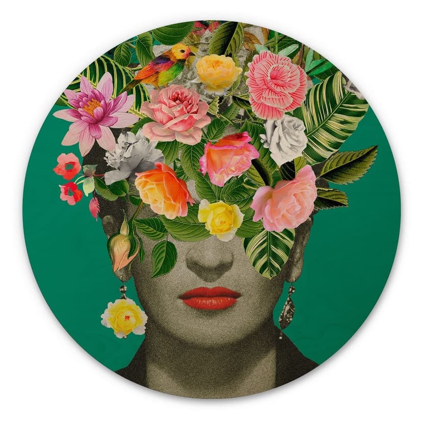 Stampa su legno Frida Floral - Frida Floral Studio - Rotonda