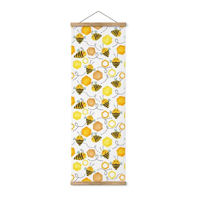 Poster tessile Api dolci con favi di miele - UN Designs