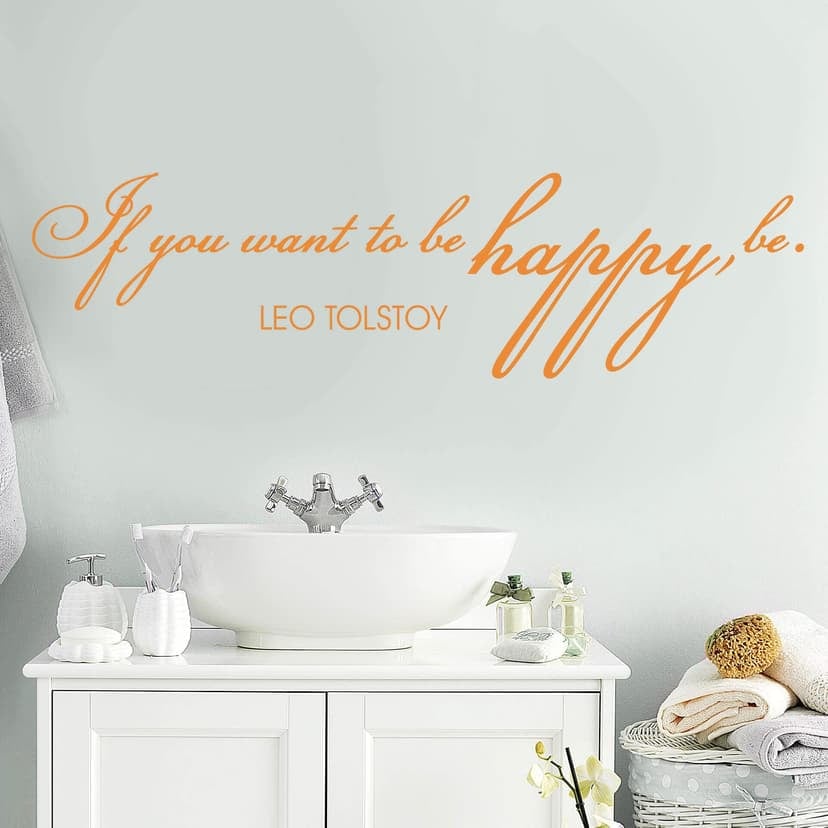Adesivo murale - If you want to be happy, be