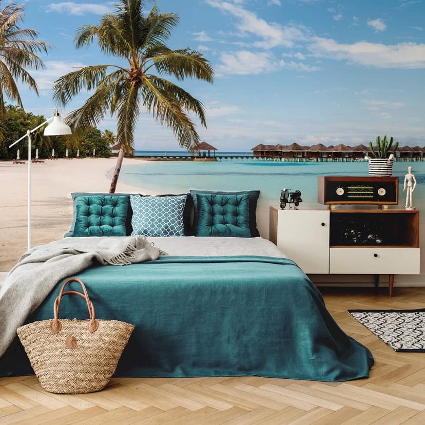 Fotomurale Colombo – Bungalow alle Maldive