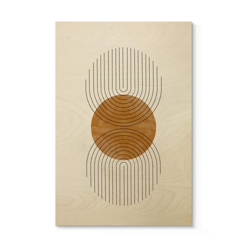 Stampa su legno Lo studio Miuus - Composizione moderna