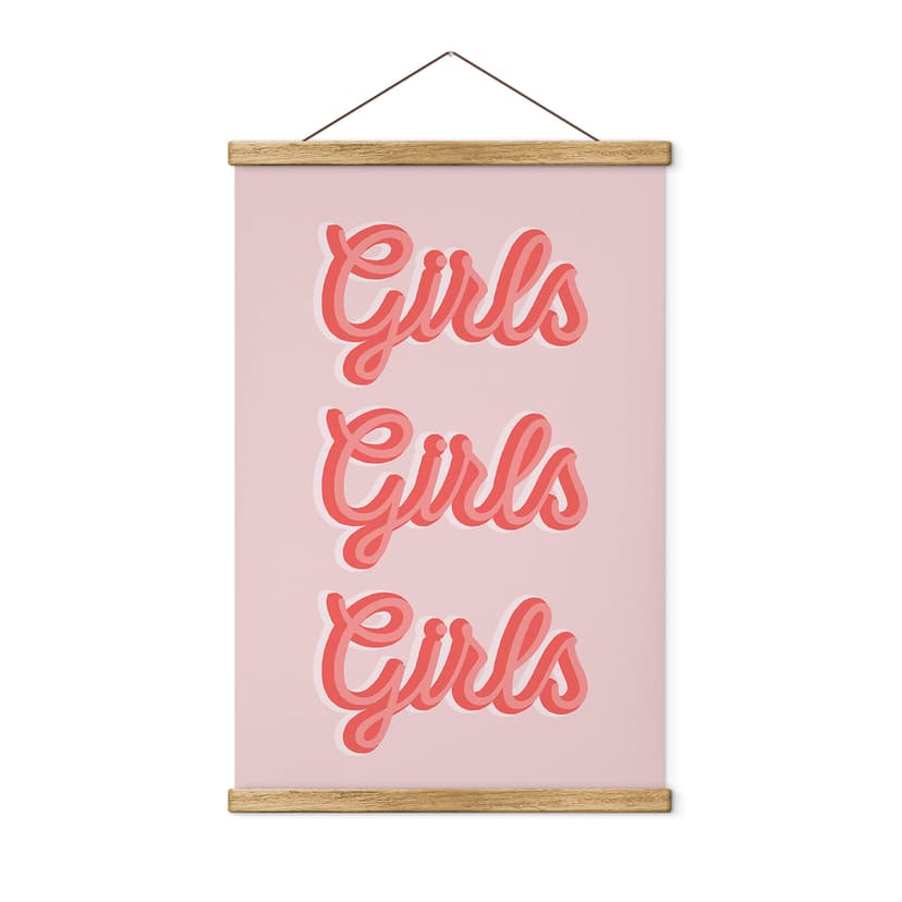 Poster tessile Kerr-Dineen - Girls Girls Girls