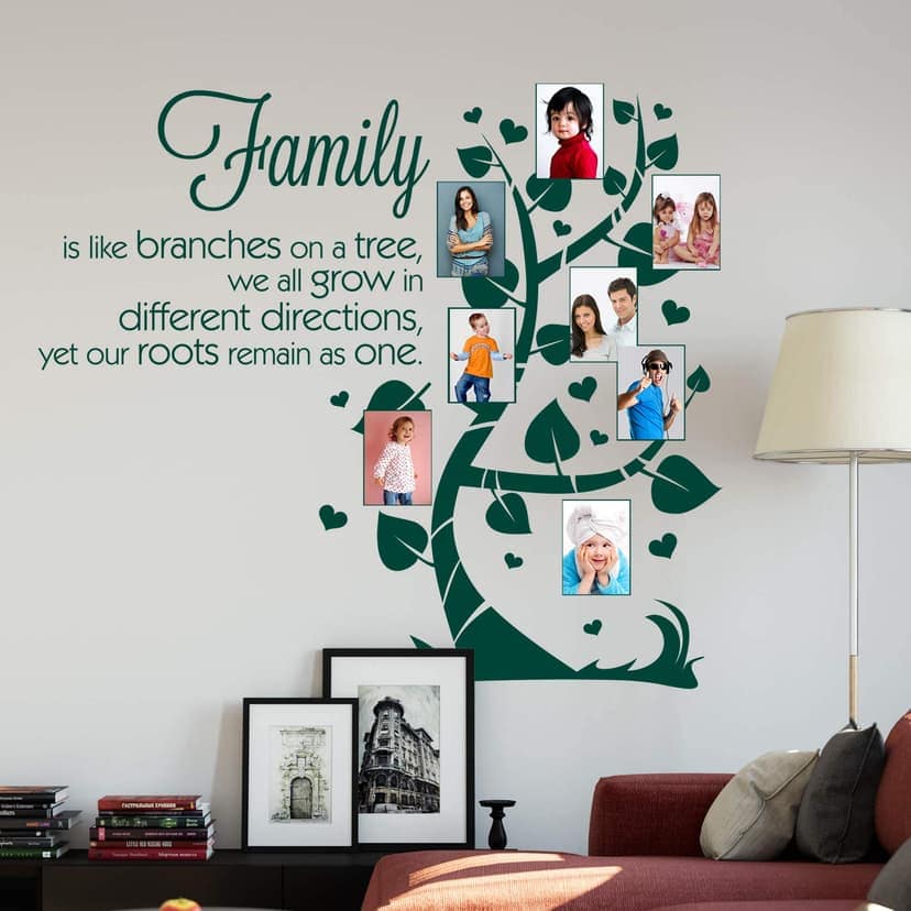 Adesivo murale - Family is like branches... con spazio per foto