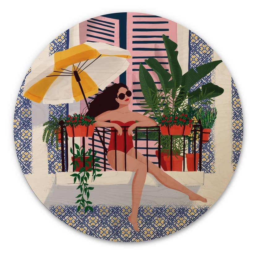 Stampa su legno per vacanze sul balcone - Tomljanovic - Round