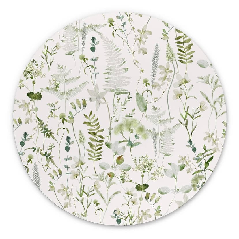 Decorazione murale in Dibond Erbe e fiori di campo - UN Designs