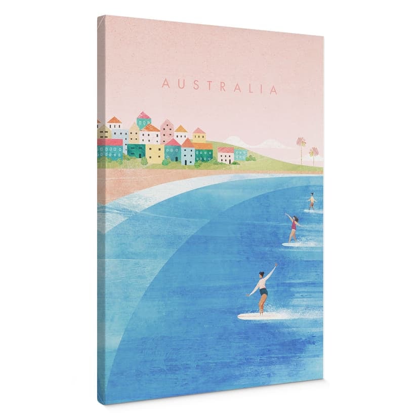 Stampa su tela Surf sulla costa dell'Australia - Rivers